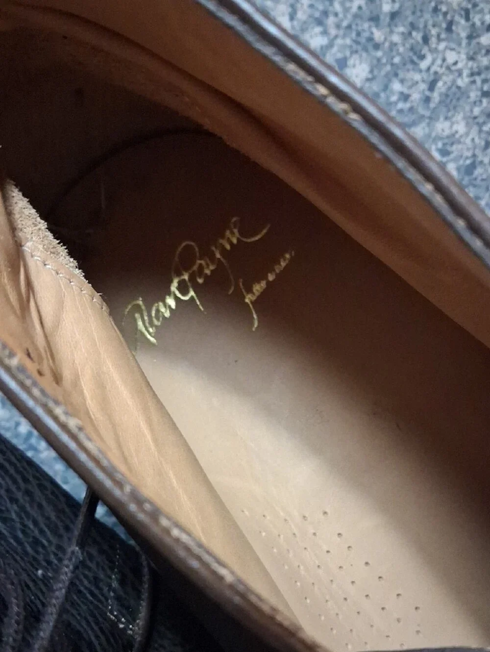 Alan Payne Brown Pebbled Shark Skin Leather Lace-Up Chukka Dress Boots Sz 12